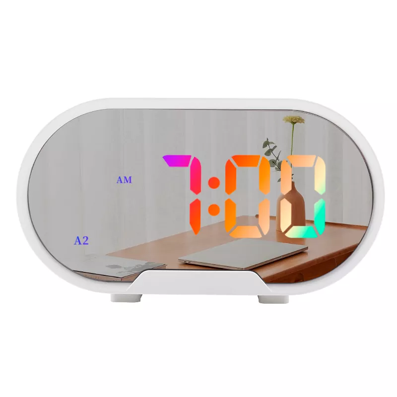 5.5 بوصة LED مرآة مكتب RGB منبه