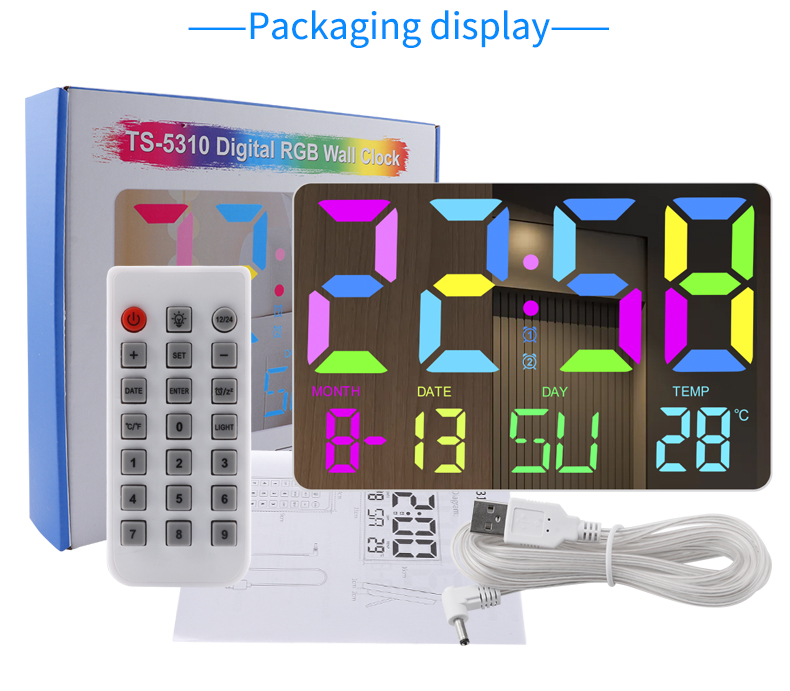 Colorful Wall Hanging Clock