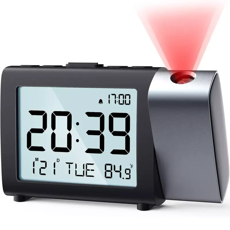 LCD AAA بطارية العارض المنبه